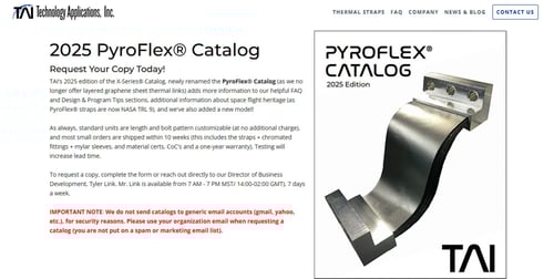 2025 PyroFlex Thermal Strap Catalog