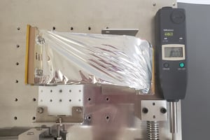 INFN Graphite Fiber Thermal Strap - Stiffness Test