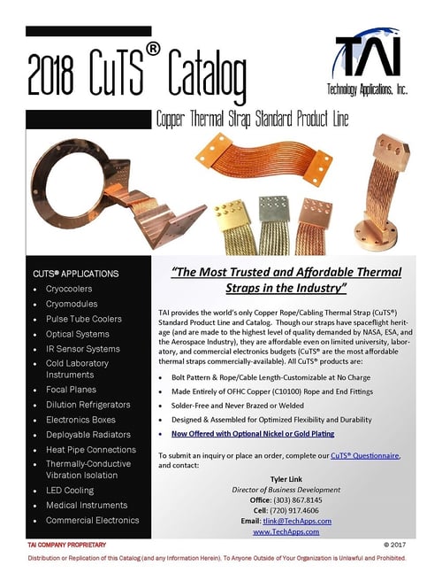 2018 Copper Thermal Strap Catalog