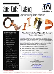 2018 CuTS Catalog 2018 CuTS Catalog