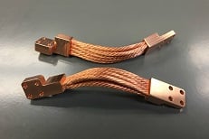 Copper Thermal Strap - offset multiplanar end fitting Copper Thermal Strap - offset multiplanar end fitting