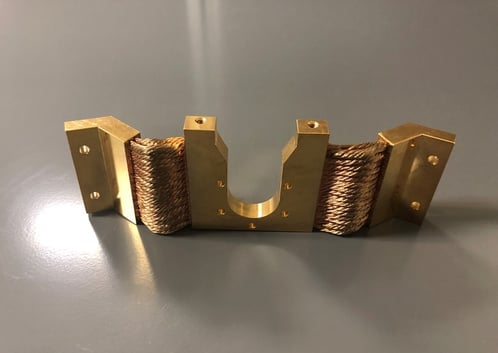JHU Copper Thermal Strap - Gold Plated Strap