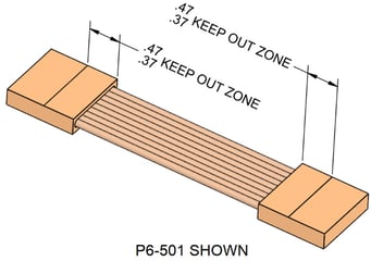 Keep-out zone thermal strap